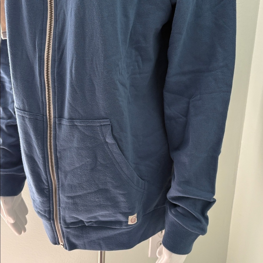 Marine Layer Women’s Blue Full Zip Up Hoodie Sweatshirt Size Small - Picture 3 of 5